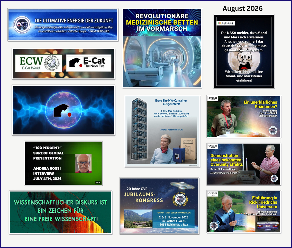 Newsletter der ÖVR August 2026 Titelbild