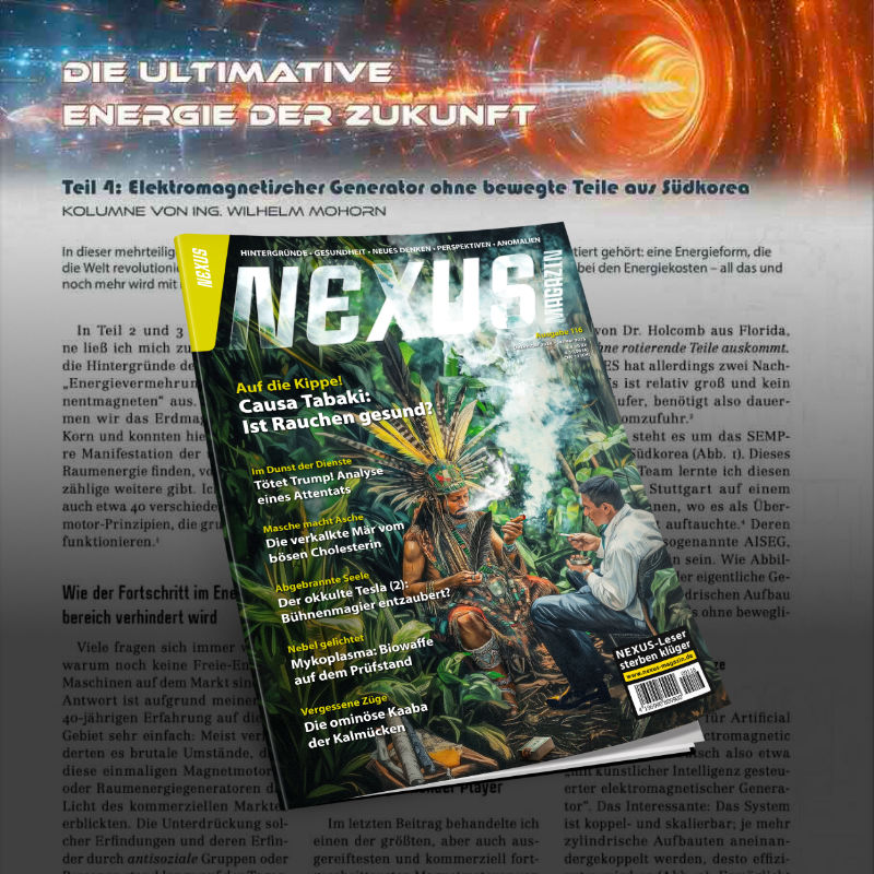 Artikel von Ing. Wilhelm Mohorn – Teil 4: Elektromagnetischer Generator ohne bewegte Teile aus Südkorea 