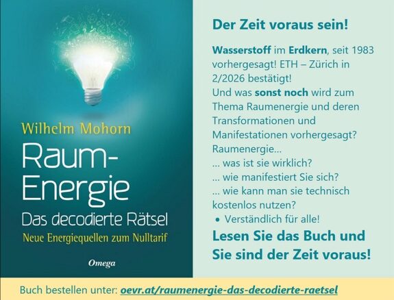 Raumenergie Buch Wilhelm Mohorn