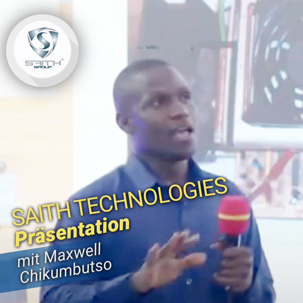 Saith Technologies Präsentation mit Maxwell Chikumbutso